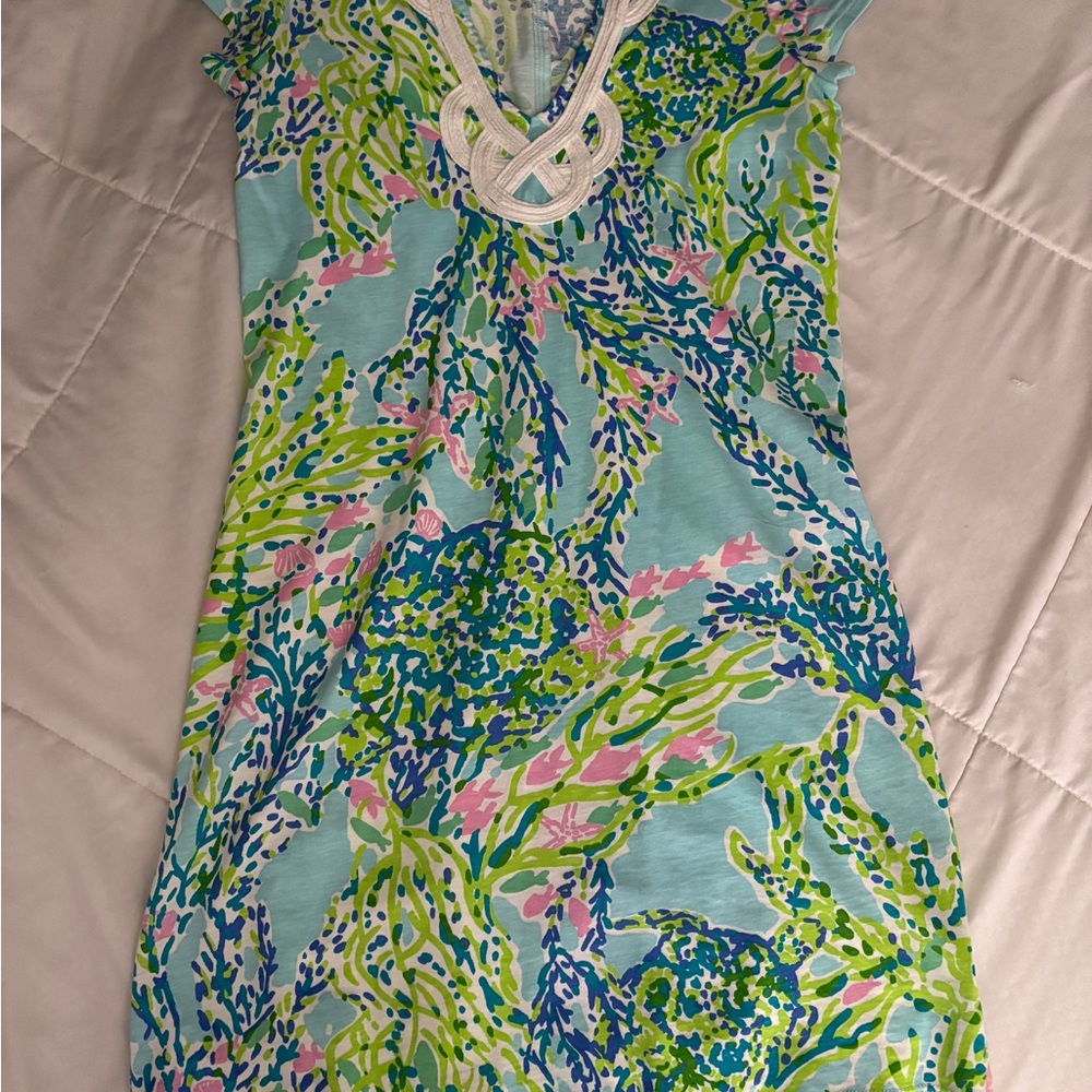 Lilly Pulitzer Blue and Green Patterned Top